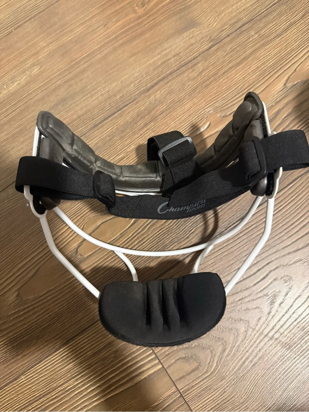 Champion White Face Mask with Black Padding